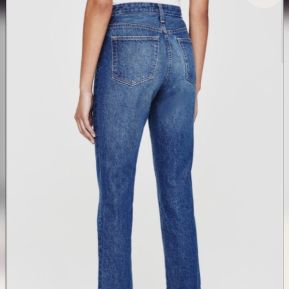 AG The Jeans of Tomorrow Isabelle High Rise Straight Crop Organic Cotton in Riva - Picture 2 of 10